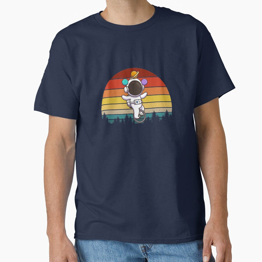 Astronaut Riding a Bicycle by Cassandrio T-Shirts, Hoodie, Sweatshirt | BlankRebels.com (Image 1)