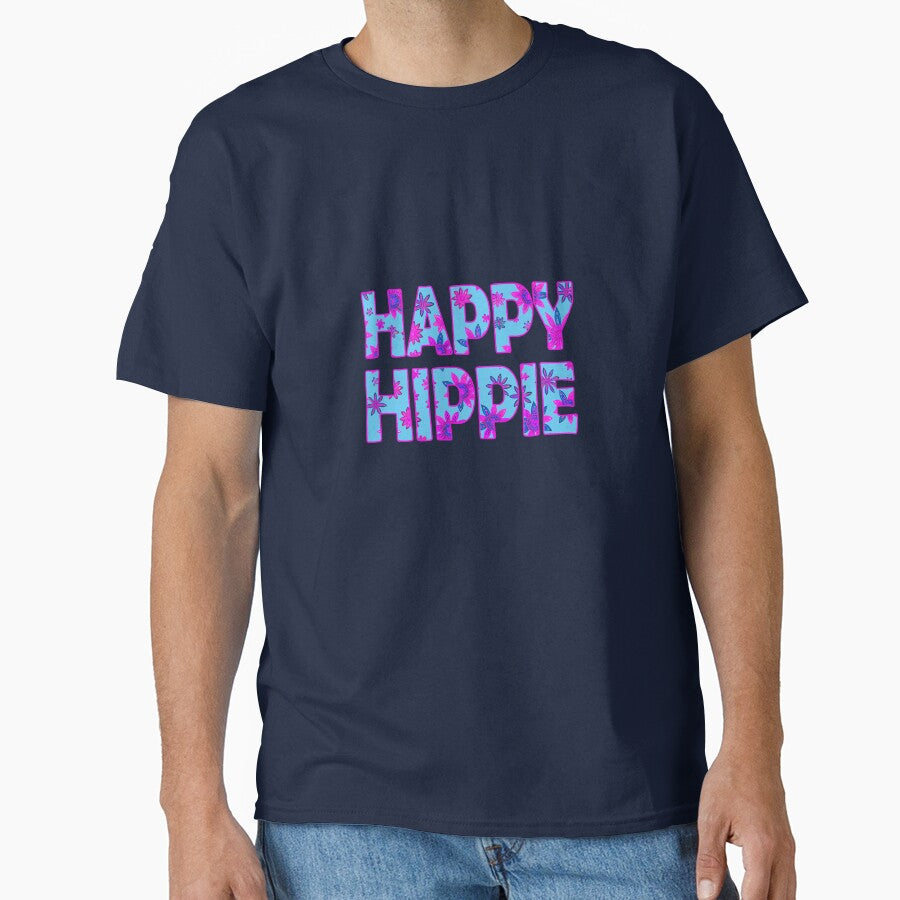 Happy Hippie Words Flower Power Free Spirit Hippie Vibes 1 of 4 by Beachy T-Shirts, Hoodie, Sweatshirt (Image 1)