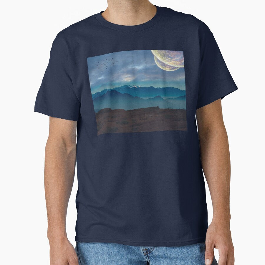 Mountain,moon,view by grickodd T-Shirts, Hoodie, Sweatshirt | BlankRebels.com (Image 1)