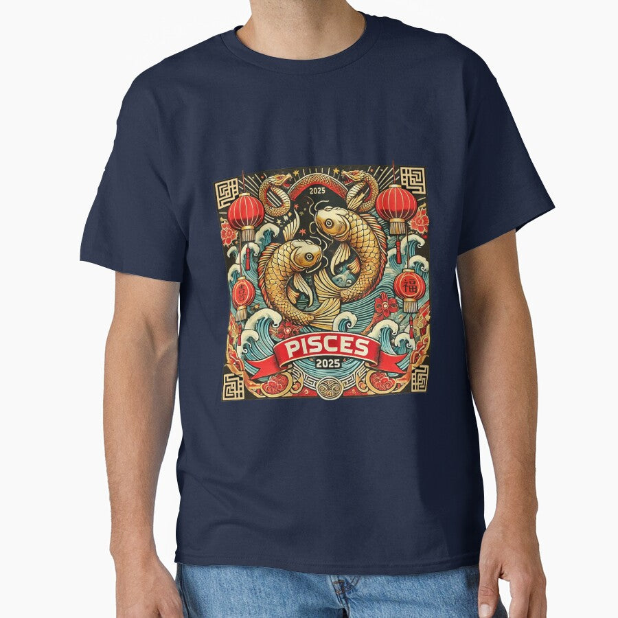 Pisces  Retro Chinese New Year Design by Sototos® ⭐⭐⭐⭐⭐ T-Shirts, Hoodie, Sweatshirt | BlankRebels.com (Image 1)