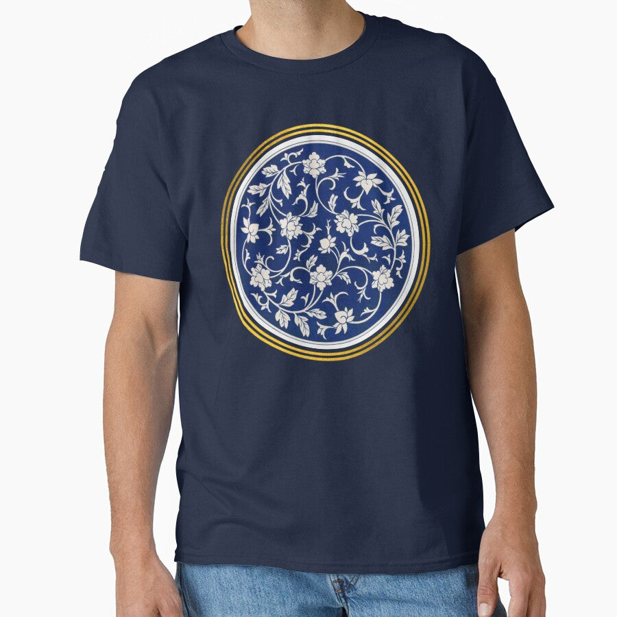 Blue And White Floral Pattern by artistoutfitter T-Shirts, Hoodie, Sweatshirt | BlankRebels.com (Image 1)
