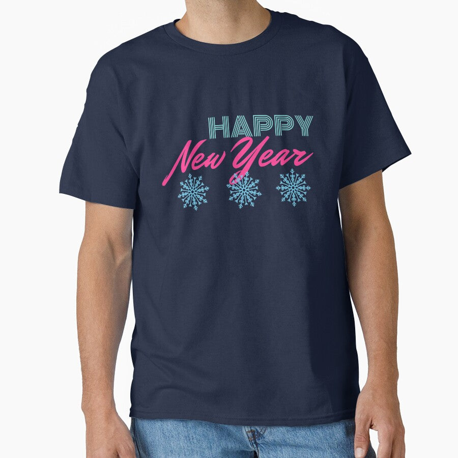 Happy New Year Snowflakes Disco Colors by trendingatees T-Shirts, Hoodie, Sweatshirt | BlankRebels.com (Image 1)