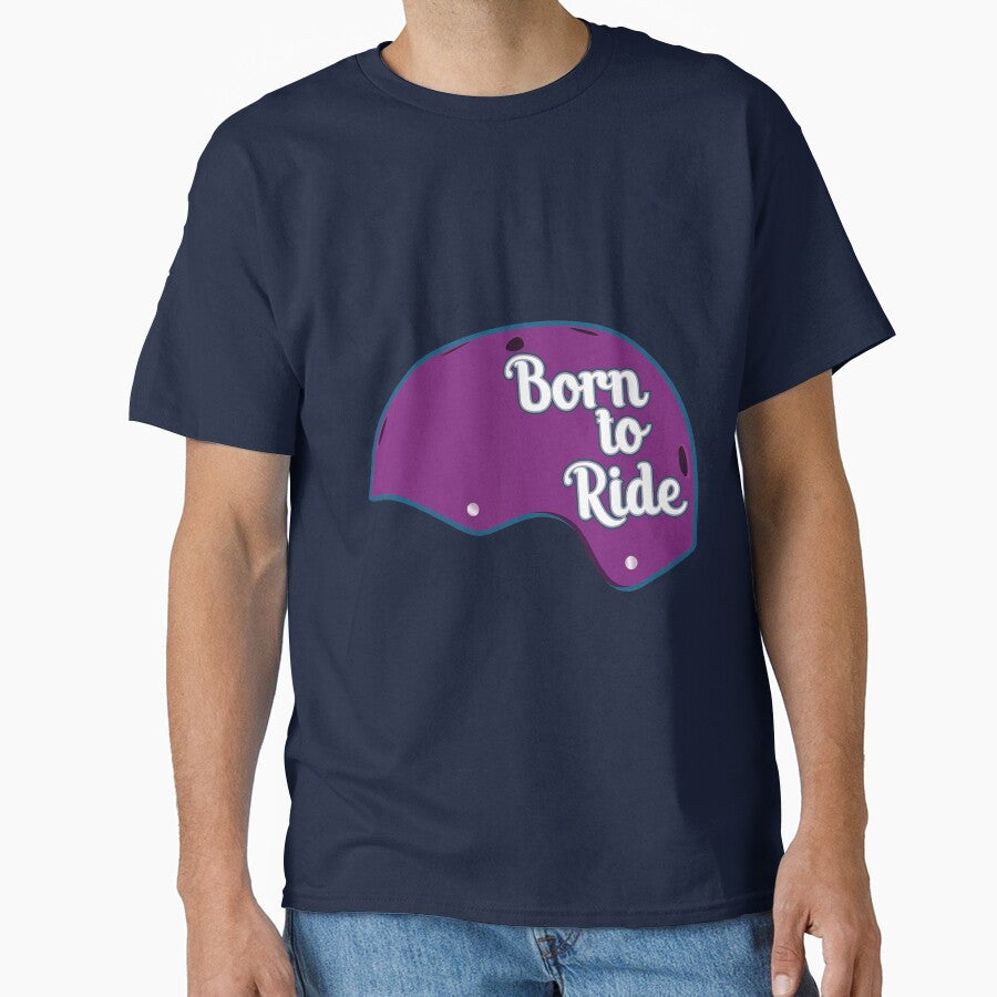 Skateboard helmet - Born to ride - solid purple by BRU Design T-Shirts, Hoodie, Sweatshirt | BlankRebels.com (Image 1)