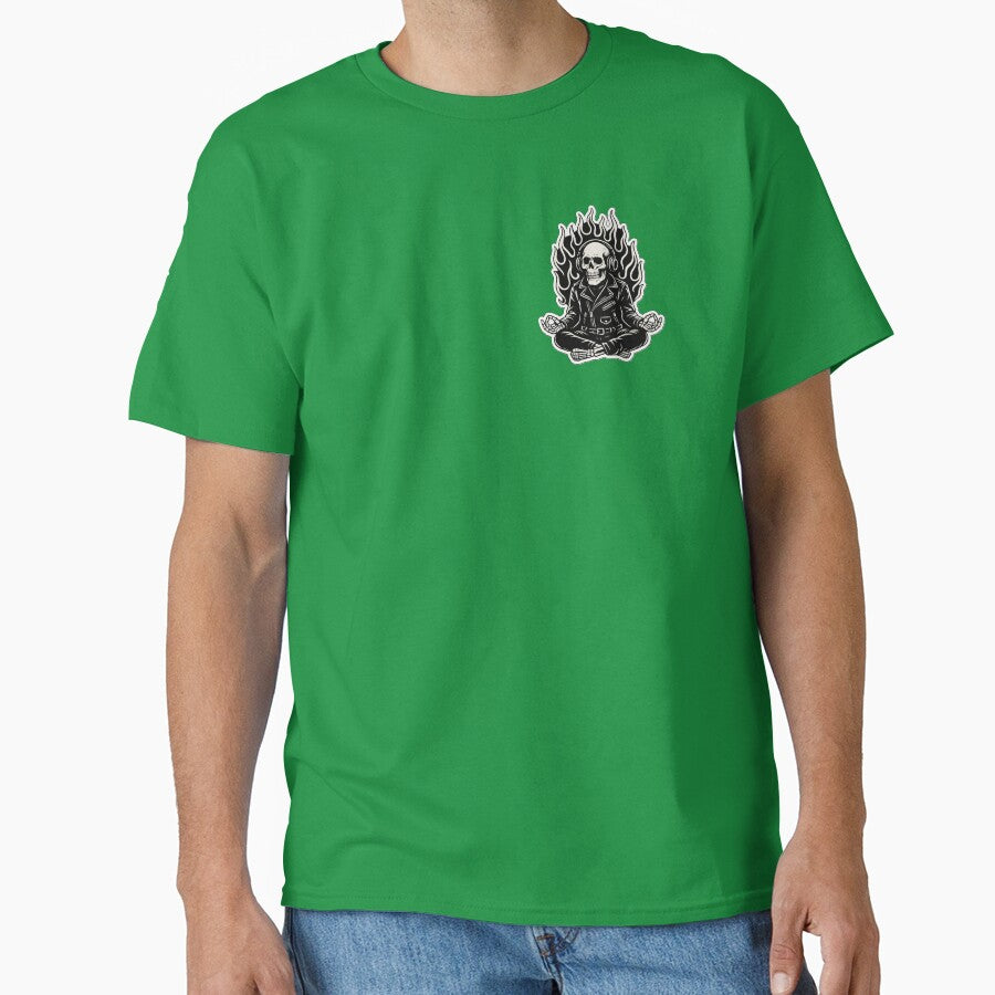 Zen Cool Fire Skull by Deadpan Designs T-Shirts, Hoodie, Sweatshirt | BlankRebels.com (Image 1)
