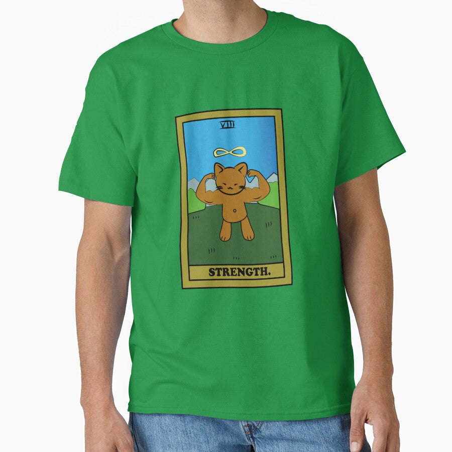TAROT CARDS | STRENGTH. | CAT by FalconLifeStore T-Shirts, Hoodie, Sweatshirt | BlankRebels.com (Image 1)