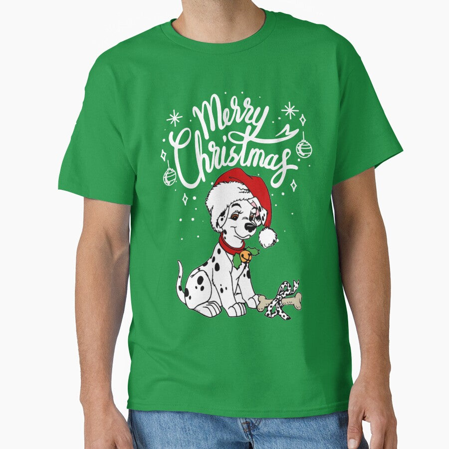 Dalmatian Puppy Dog In A Christmas Santa Hat Xmas by Pun&Done T-Shirts, Hoodie, Sweatshirt | BlankRebels.com (Image 1)