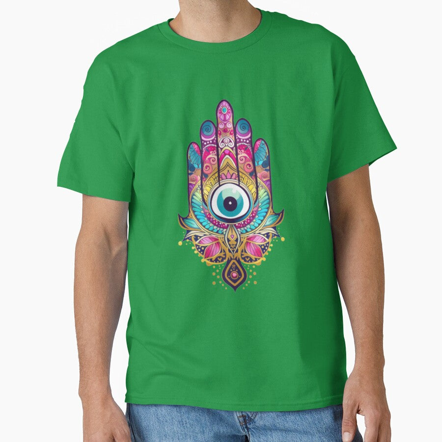 Hand Of Fatima T Shirt , Hamsa , Hippie design by THEINFINTY Hoodie, Sweatshirt | BlankRebels.com (Image 1)