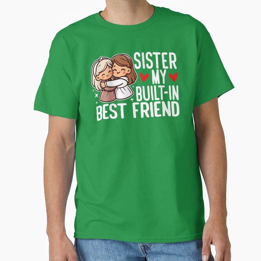 SISTER: MY BUILT-IN BESTFRIEND by KEF Custom T-Shirts, Hoodie, Sweatshirt | BlankRebels.com (Image 1)