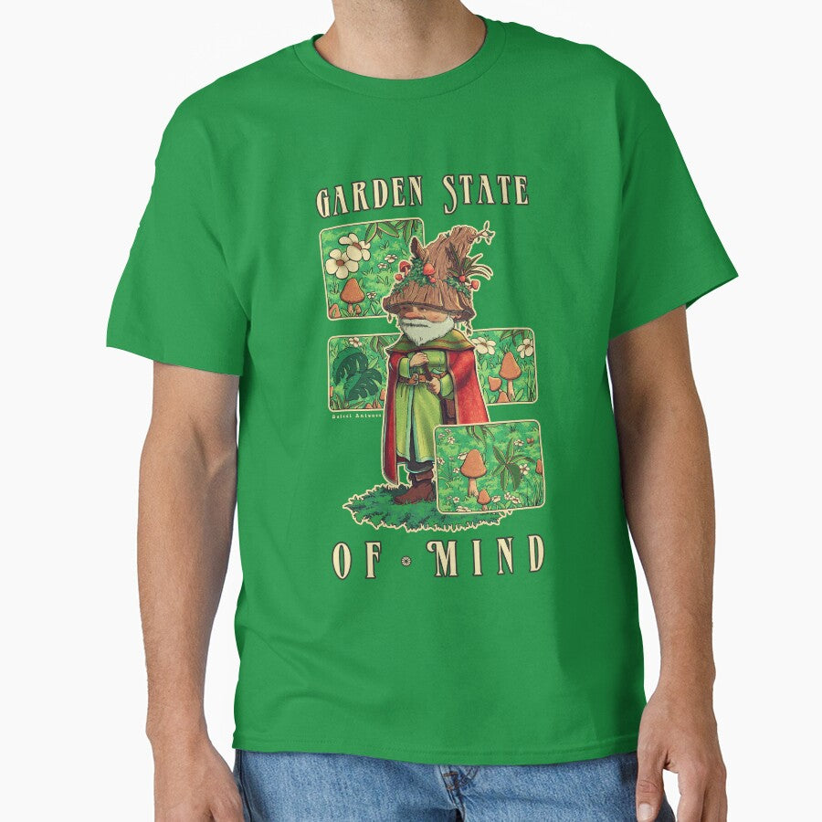 Garden State of Mind – Cottagecore Gnome Illustration by RafarteAntunes T-Shirts, Hoodie, Sweatshirt (Image 1)