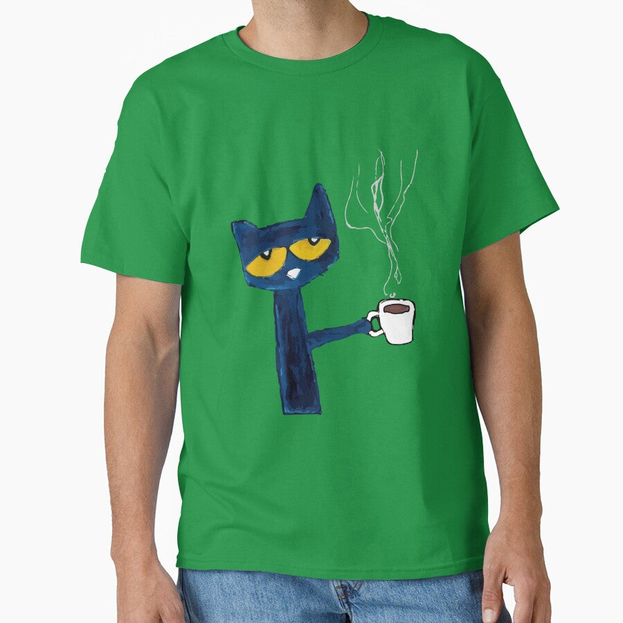 funny black cat drink coffee by 6im0 T-Shirts, Hoodie, Sweatshirt | BlankRebels.com (Image 1)