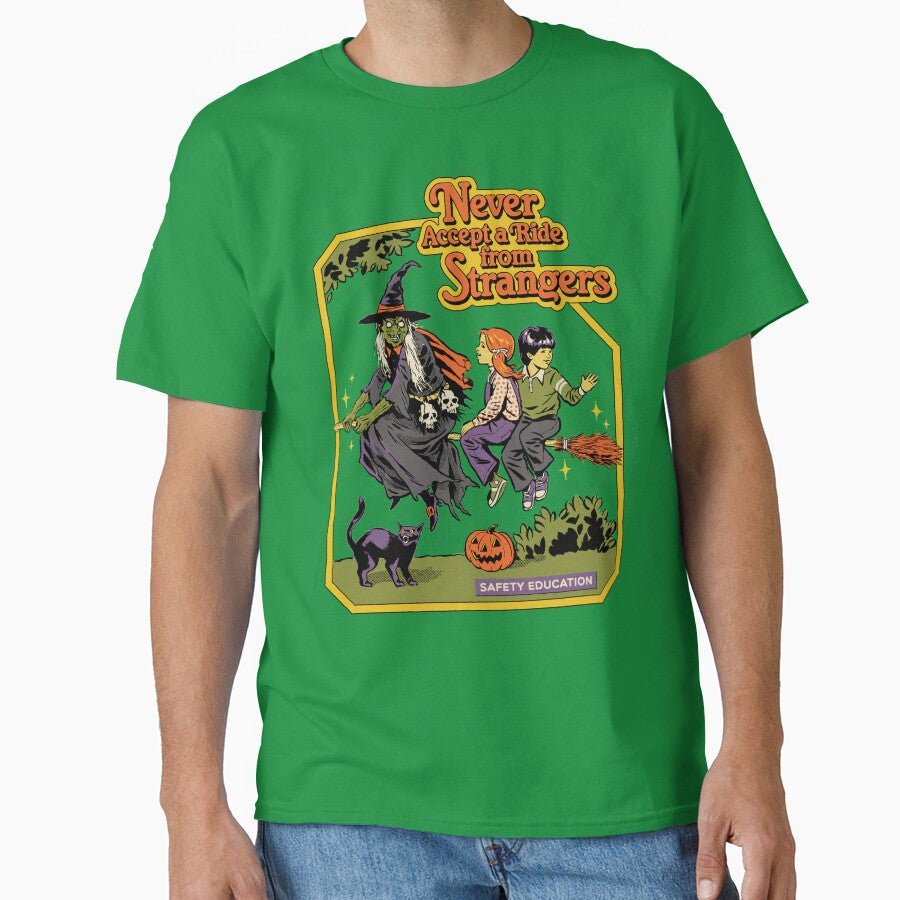 Never Accept A Ride by Steven Rhodes T-Shirts, Hoodie, Sweatshirt | BlankRebels.com (Image 1)
