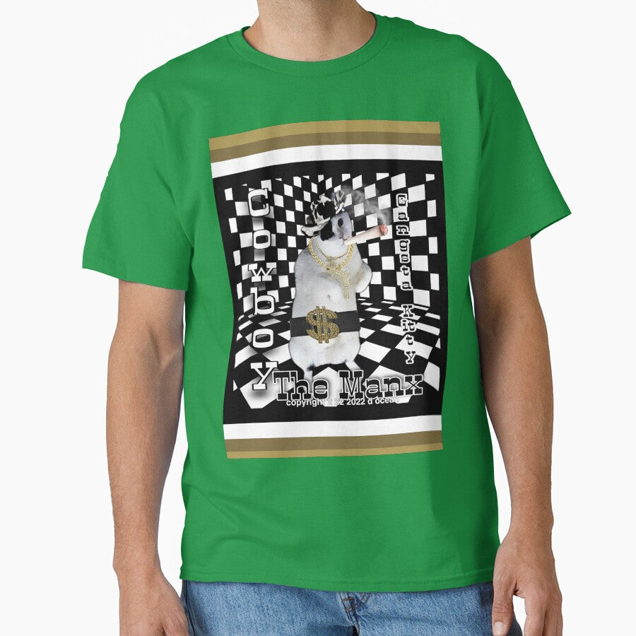 Gangsta Kitty: Cowboy the Manx by Oceandiana T-Shirts, Hoodie, Sweatshirt | BlankRebels.com (Image 1)