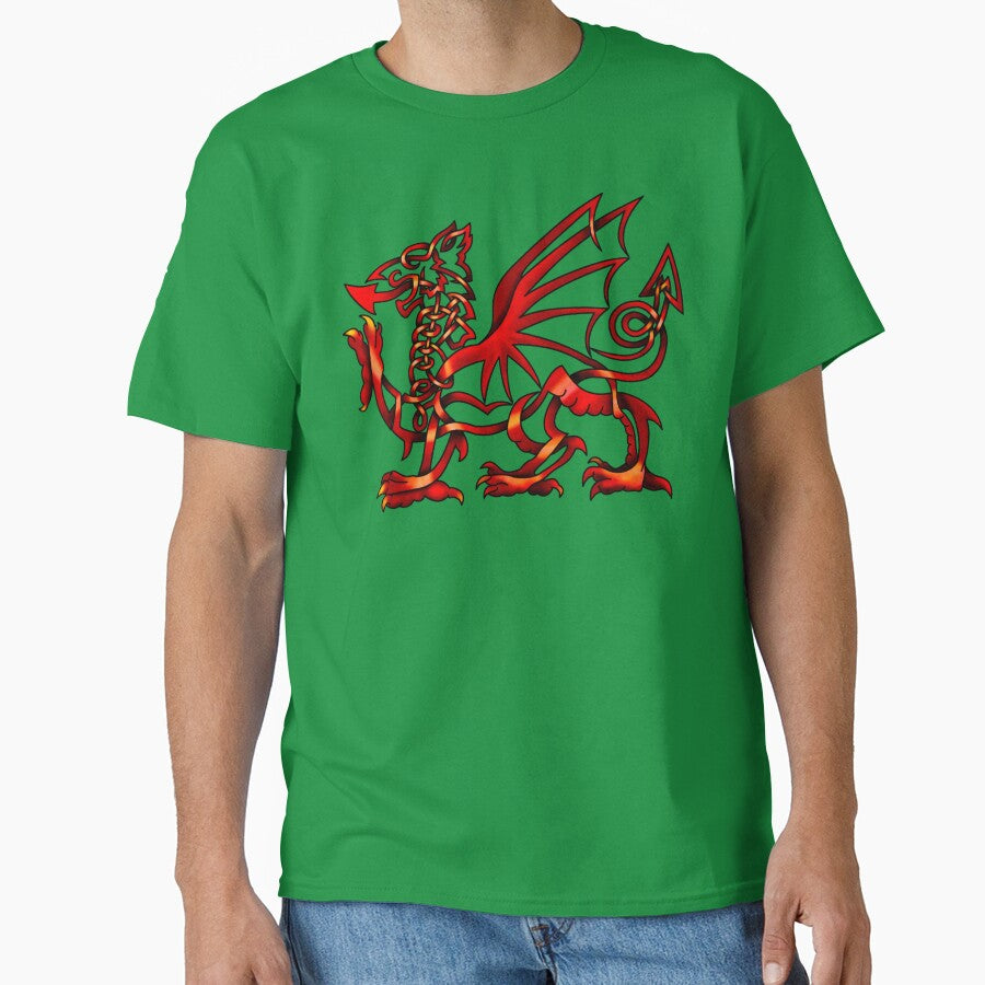 Red Celtic Welsh Dragon. by claireseyeview T-Shirts, Hoodie, Sweatshirt | BlankRebels.com (Image 1)