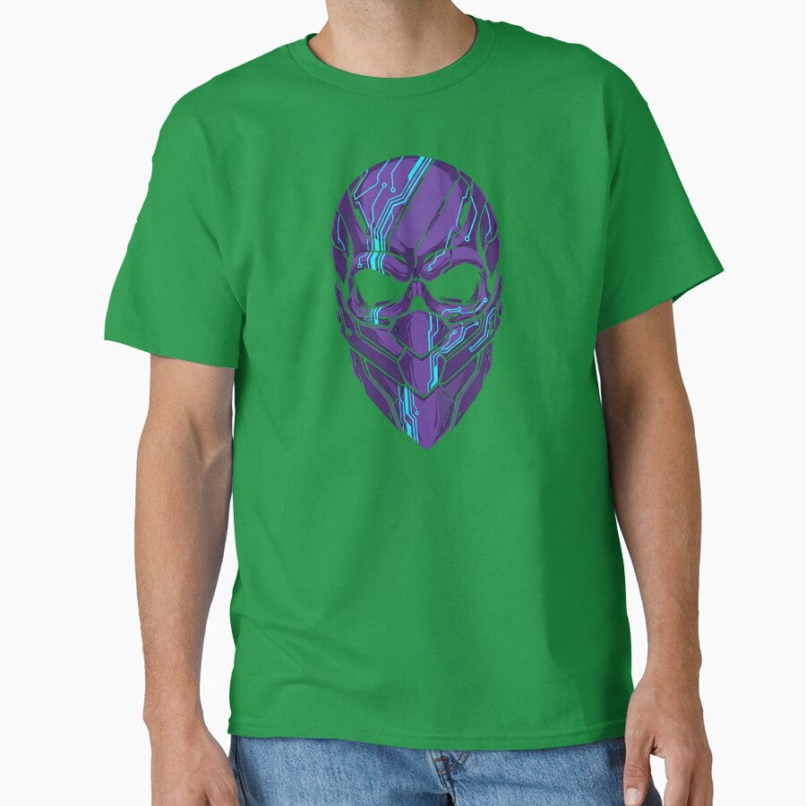 Cyberpunk Skull Neon Circuit Mask 2026 by MarCinu Art T-Shirts, Hoodie, Sweatshirt | BlankRebels.com (Image 1)