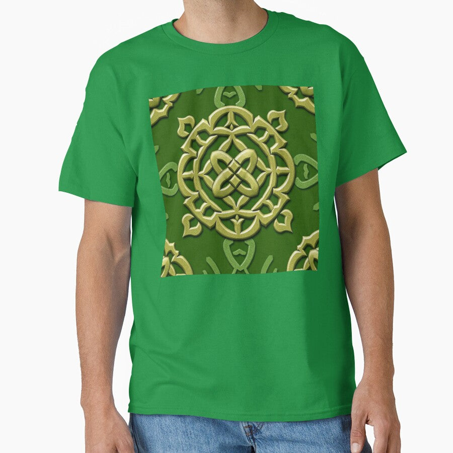 Ornate Gothic Knotwork Throw Pillow, 3D Haunted Forest Seamless Pattern, Gothic Decor Print, viking Design for... (Image 1)