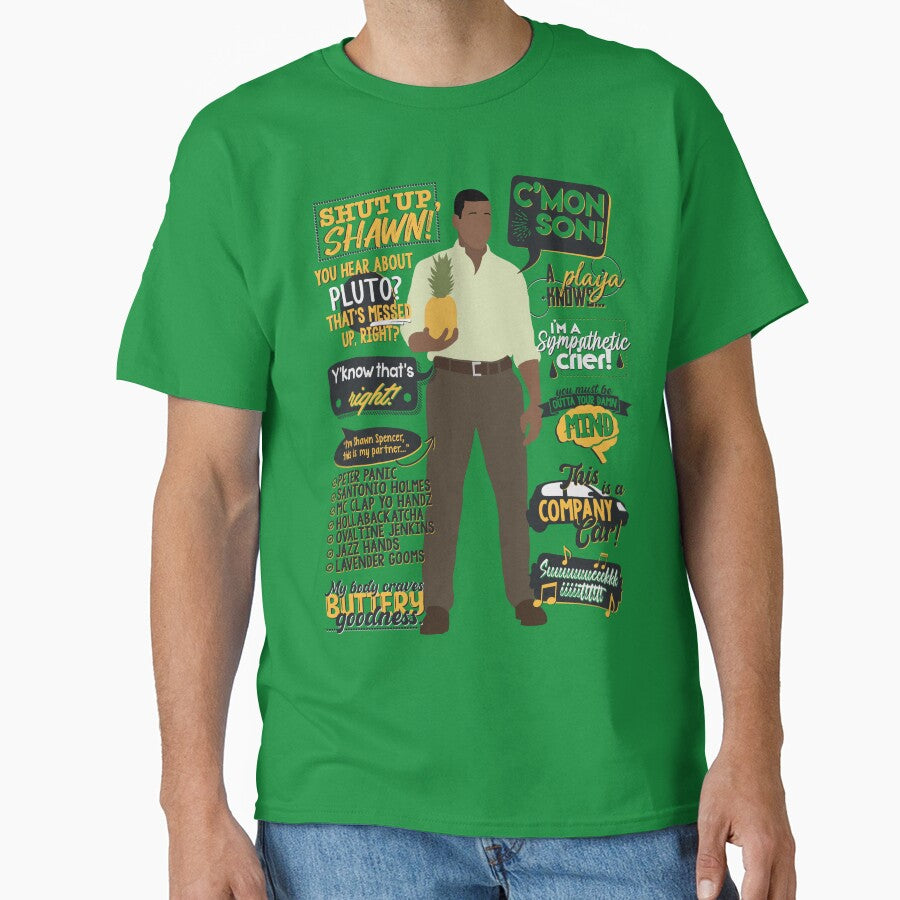 Psych - Gus Quotes by MrSaxon101 T-Shirts, Hoodie, Sweatshirt | BlankRebels.com (Image 1)