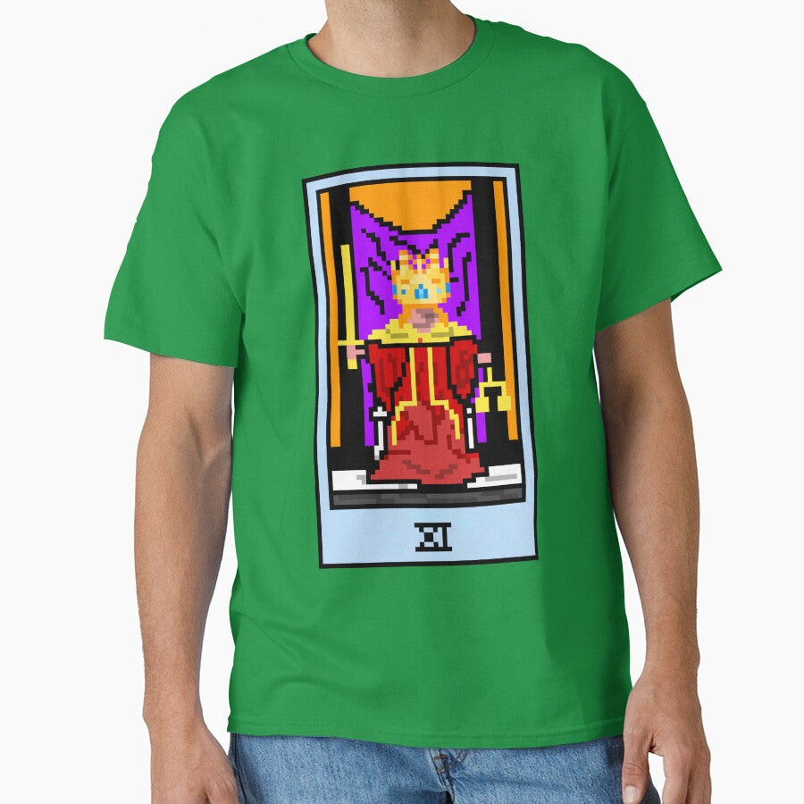 Wait Is This Pixel Art Tarot? Green Major Arcana 'Justice' ( Stickers Other Accessories) T-Shirts, Hoodie, Sweatshirt