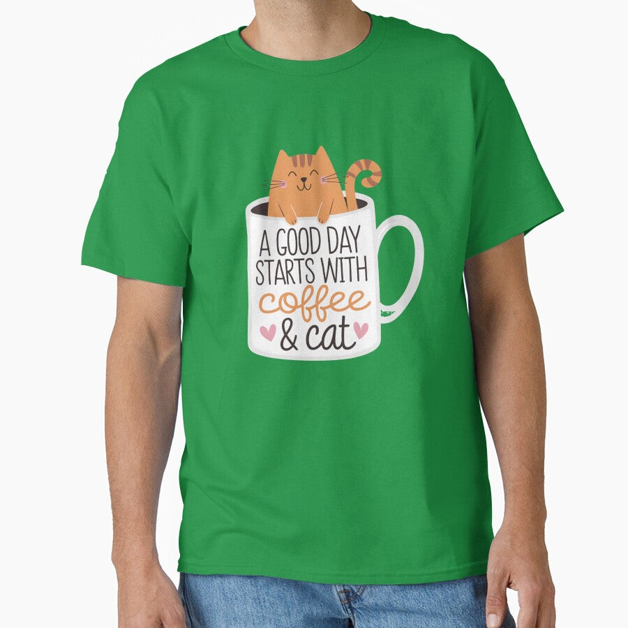 Orange Cat Coffee Lover Cute Cat Humor Cat Lover Cat Mom Cat Dad Cat Family Feline Lover T-Shirts, Hoodie, Sweatshirt