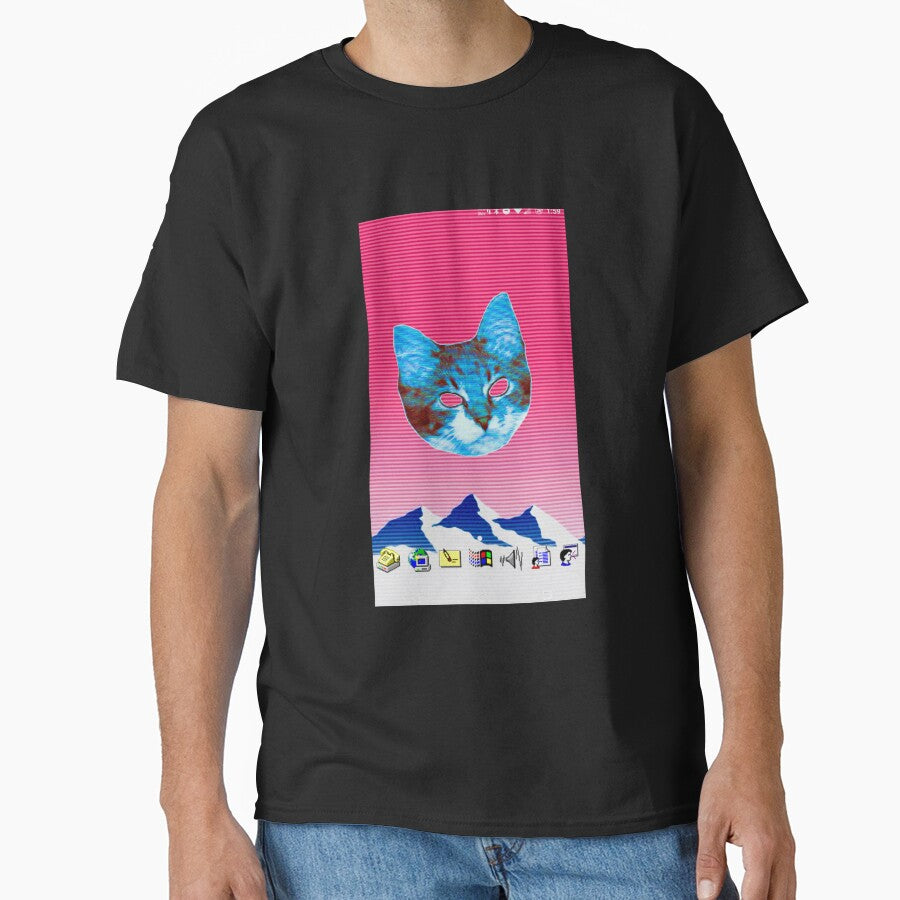 Vaporwave cat by ridindirty T-Shirts, Hoodie, Sweatshirt | BlankRebels.com (Image 1)
