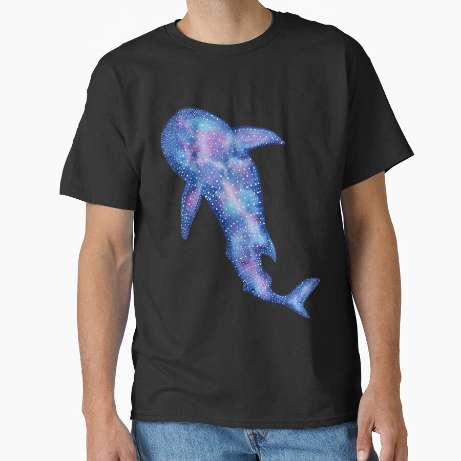 Galaxy Whale Shark Watercolor Painting by dragonstarart T-Shirts, Hoodie, Sweatshirt | BlankRebels.com (Image 1)