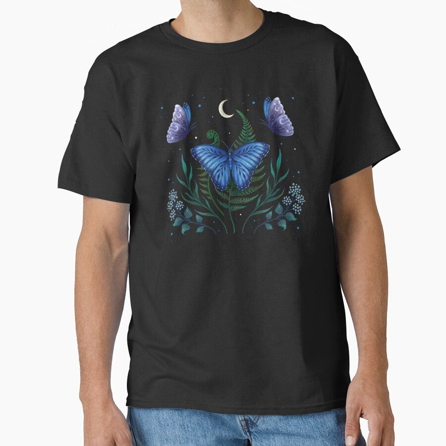 Blue Morpho Butterfly by episodicDrawing T-Shirts, Hoodie, Sweatshirt | BlankRebels.com (Image 1)
