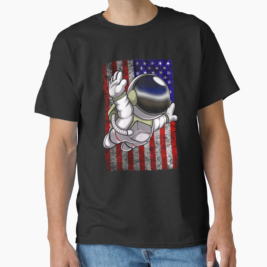 Astronaut Flag Space Science Geek by Bendthetrend T-Shirts, Hoodie, Sweatshirt | BlankRebels.com (Image 1)