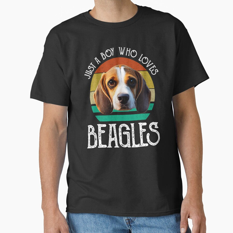 Just A Boy Who Loves Beagles by Cat Lady Designs T-Shirts, Hoodie, Sweatshirt | BlankRebels.com (Image 1)