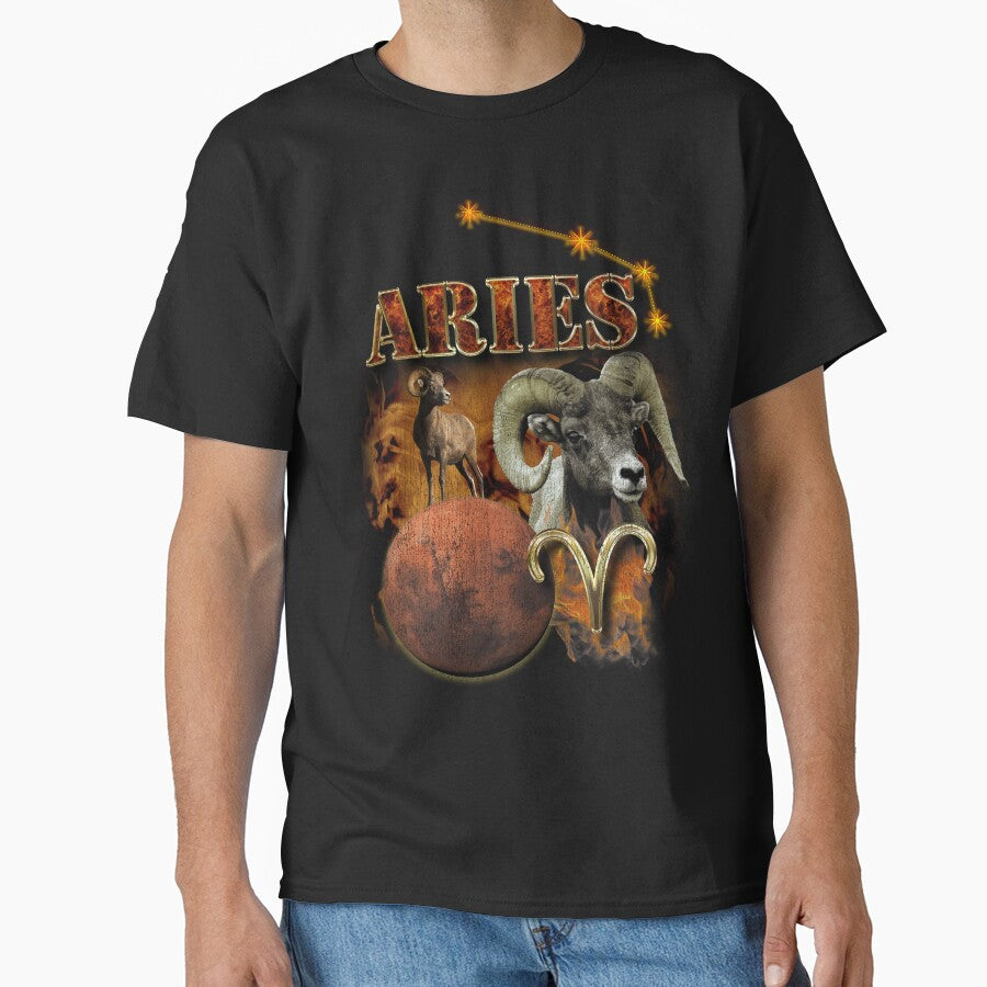 Aries Zodiac Bootleg Rap Vintage Unisex by todayyesterday T-Shirts, Hoodie, Sweatshirt | BlankRebels.com (Image 1)