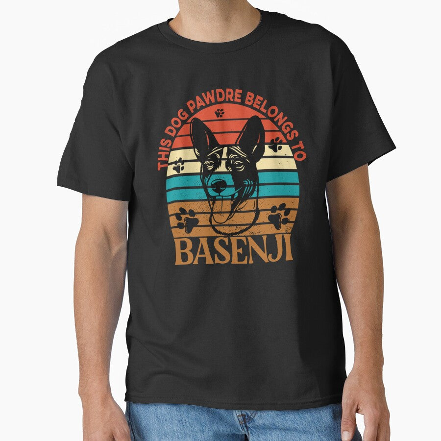 Dog Pawdre Dad Basenji Owner Vintage by Cuddlythopia T-Shirts, Hoodie, Sweatshirt | BlankRebels.com (Image 1)