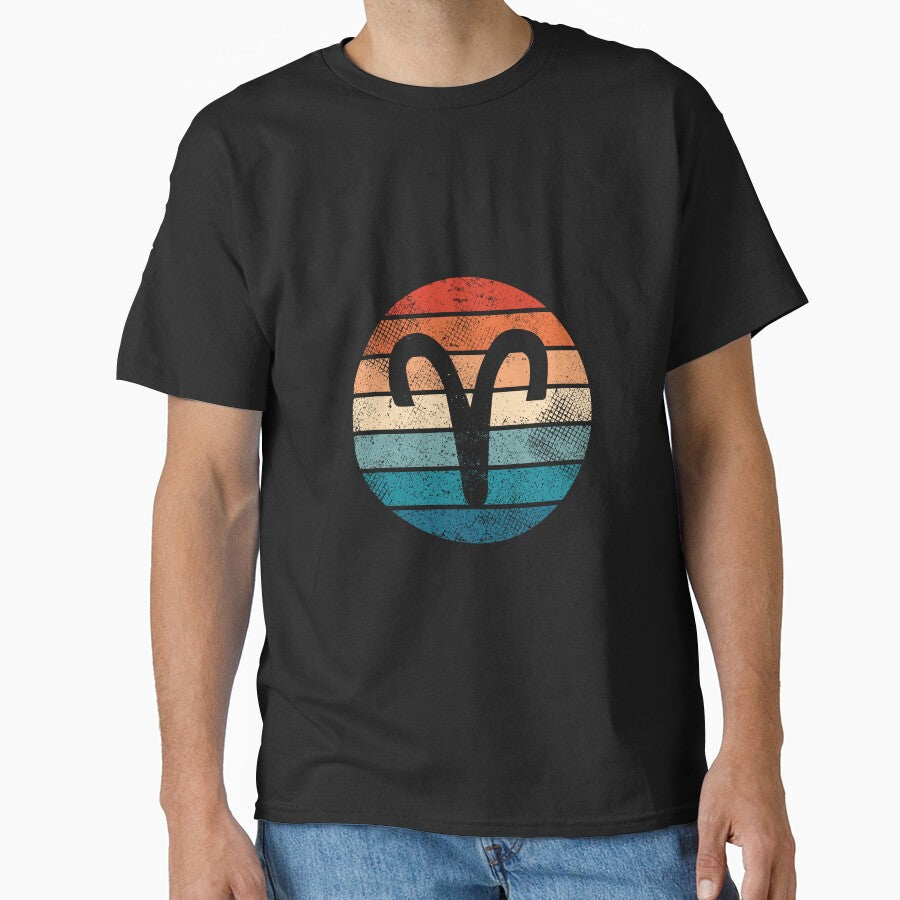 Retro Vintage Zodiac Sign Aries Symbol by jmbeezee T-Shirts, Hoodie, Sweatshirt | BlankRebels.com (Image 1)