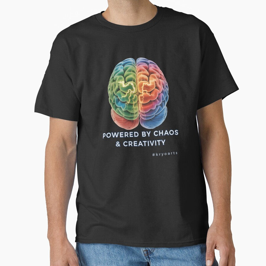 ADHD Brain - Powered by Chaos and Creativity | Neurodivergent Art by kryoarts T-Shirts, Hoodie, Sweatshirt (Image 1)