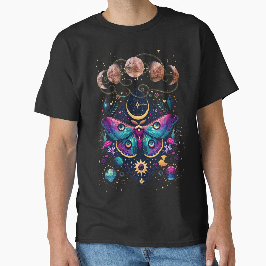 Moon Phases Luna Moth by MysticOzzy T-Shirts, Hoodie, Sweatshirt | BlankRebels.com (Image 1)