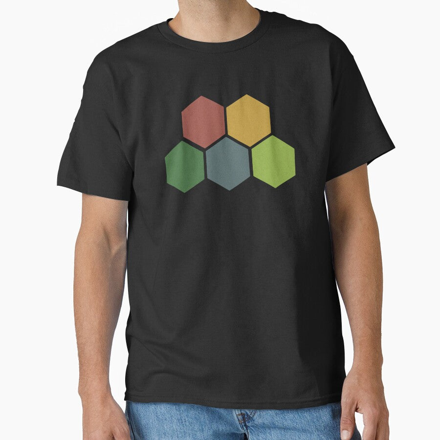 Catan Minimalist Hex Tile Board Game Design by CardboardCotton T-Shirts, Hoodie, Sweatshirt | BlankRebels.com (Image 1)