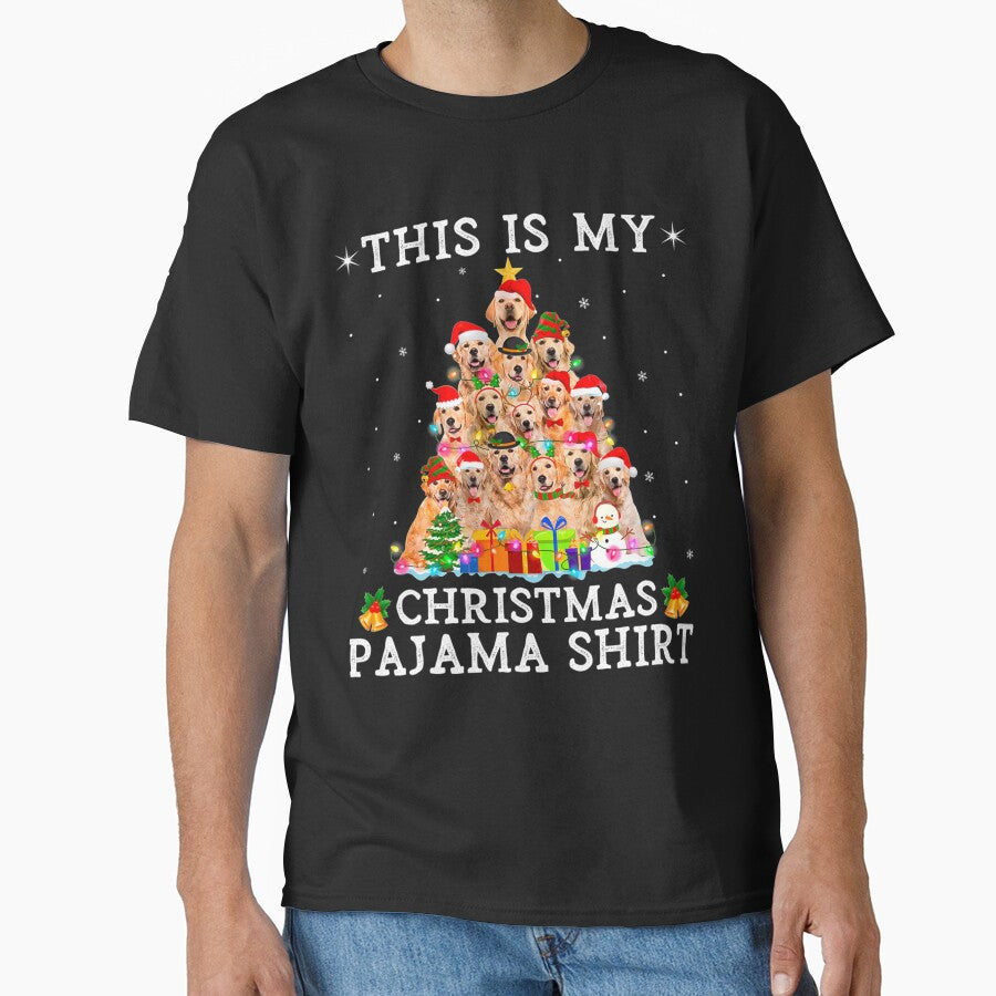 Christmas Pajama Golden Retriever Tree Dog Gifts Lover Dog by NiceStore095 T-Shirts, Hoodie, Sweatshirt (Image 1)