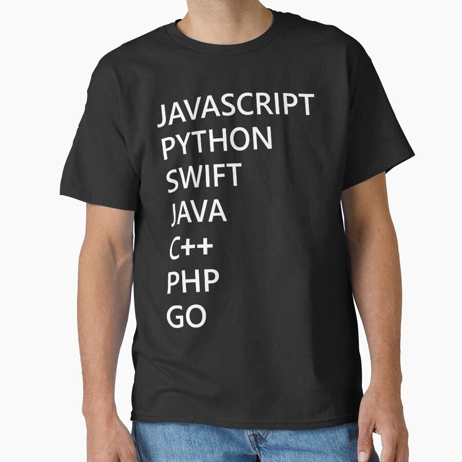 Programming Language Javascript Python Swift C++ Php Go For Coder Developer Programmer by AJAD212 T-Shirts,... (Image 1)