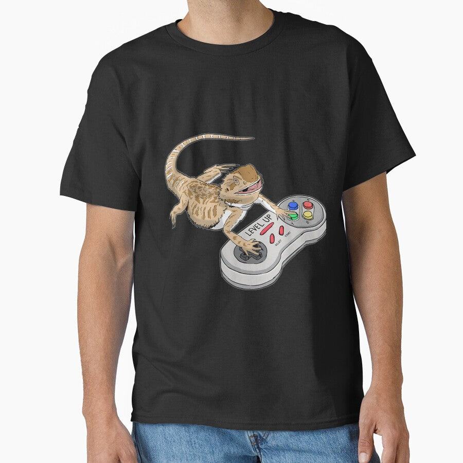 Bearded Dragon Playing Video Game Reptiles Pagona Gamers by YanJing T-Shirts, Hoodie, Sweatshirt | BlankRebels.com (Image 1)