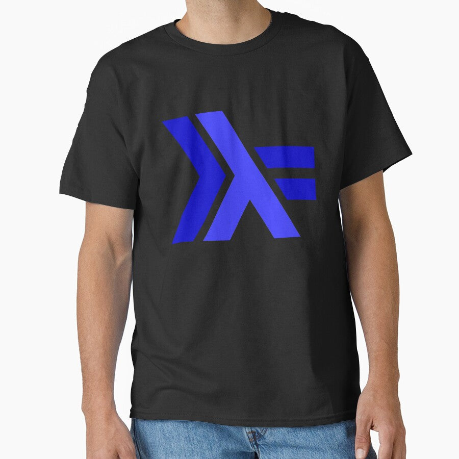 Haskell Language Logo (Blue) T-Shirt by Rainwater Merch Hoodie, Sweatshirt | BlankRebels.com (Image 1)