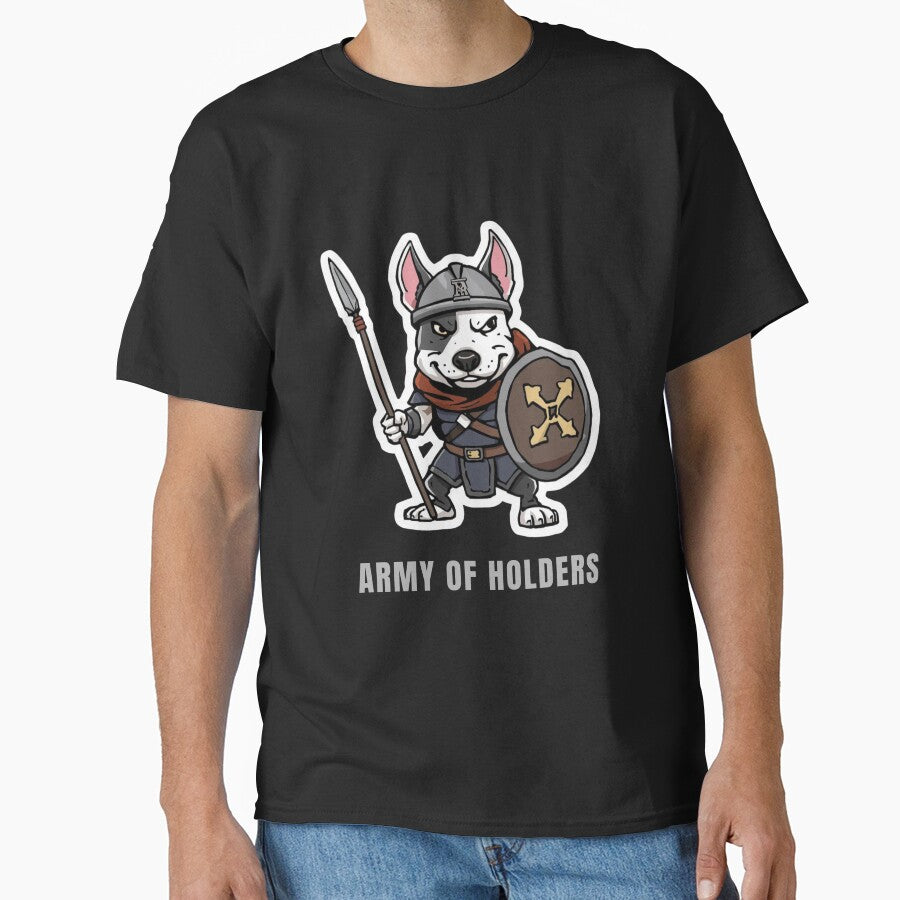 Army of Holders XRP Dog Warrior – Funny Crypto Holder Meme Design by LintonGriffin T-Shirts, Hoodie, Sweatshirt (Image 1)