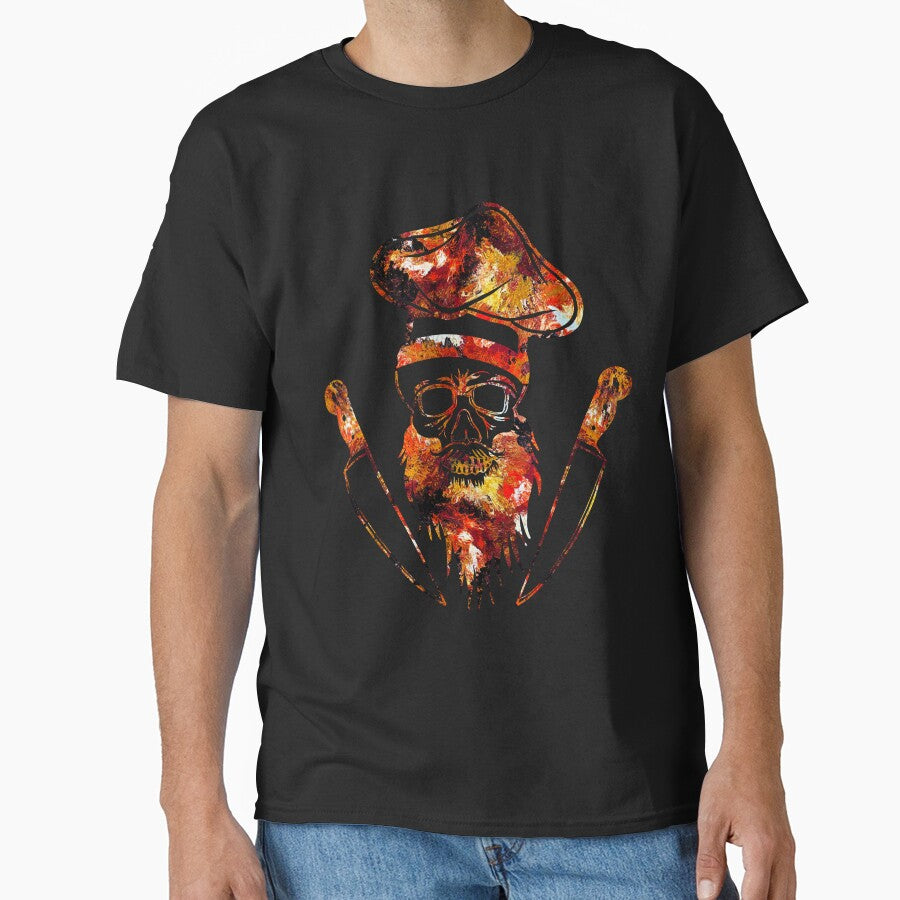 The crying volcano abstract crazy Chef bearded skull by TitaCris T-Shirts, Hoodie, Sweatshirt | BlankRebels.com (Image 1)