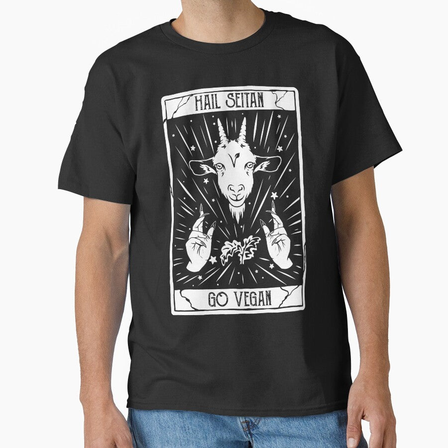 Hail Seitan Go Vegan. Funny veganism design of Seitan, funny veganism seitan by TheJapaneseFox