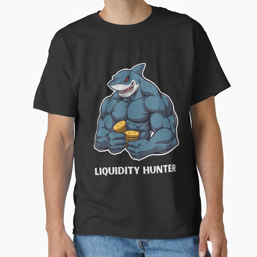 Liquidity Hunter Shark – Funny Solana Crypto Gym Bro Meme Shirt by LintonGriffin Hoodie, Sweatshirt (Image 1)