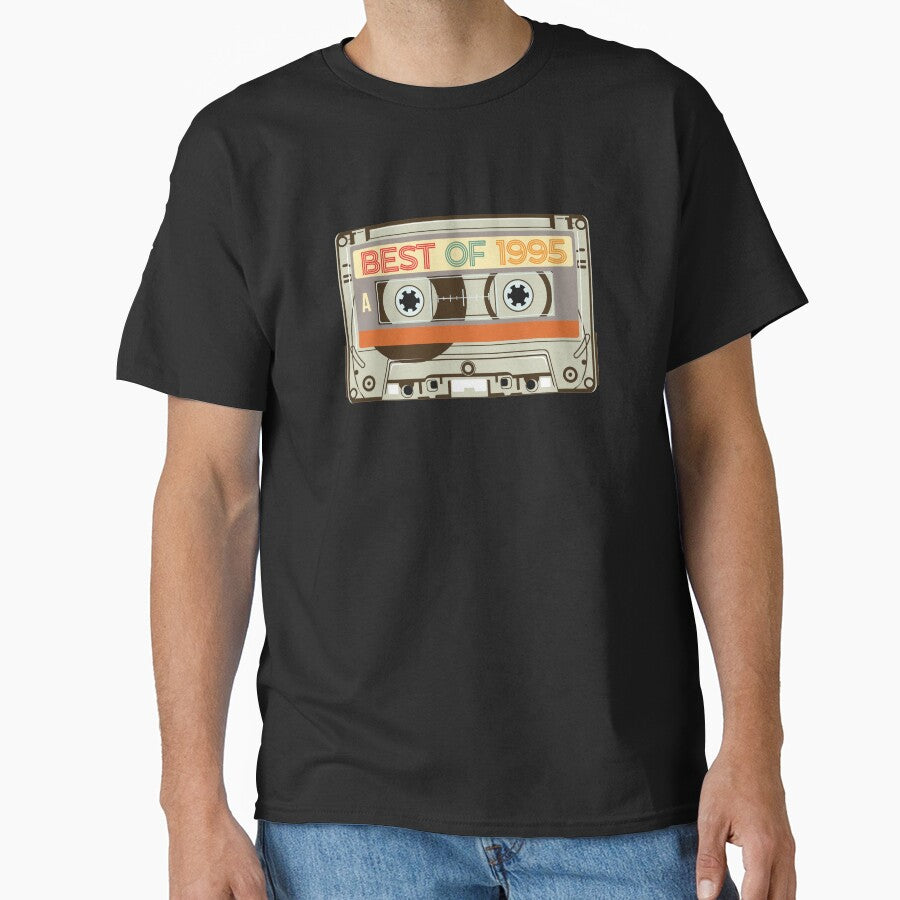 Vintage Cassette Tape Birthday Gifts Retro Born In Best of 1995 by Orange Pieces T-Shirts, Hoodie, Sweatshirt (Image 1)