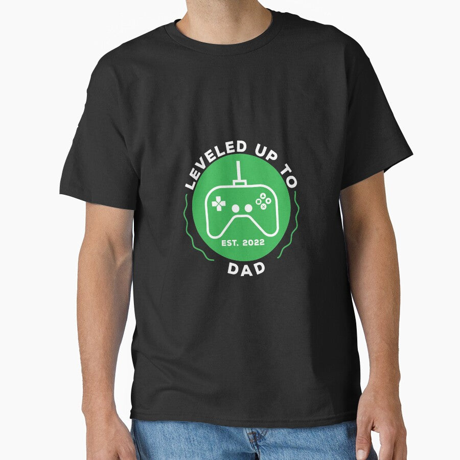Leveled Up To Dad Est. 2022 by Vexel Studio T-Shirts, Hoodie, Sweatshirt | BlankRebels.com (Image 1)