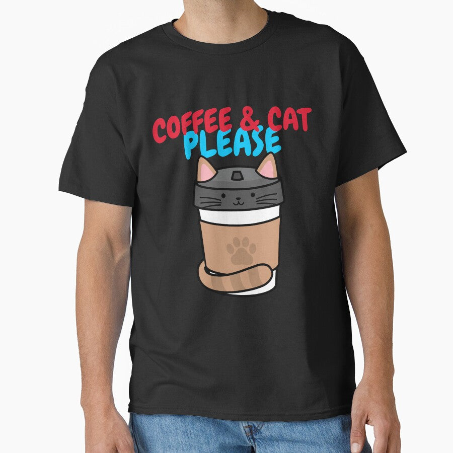 Coffee & Cat by AMBERGIGGS T-Shirts, Hoodie, Sweatshirt | BlankRebels.com (Image 1)