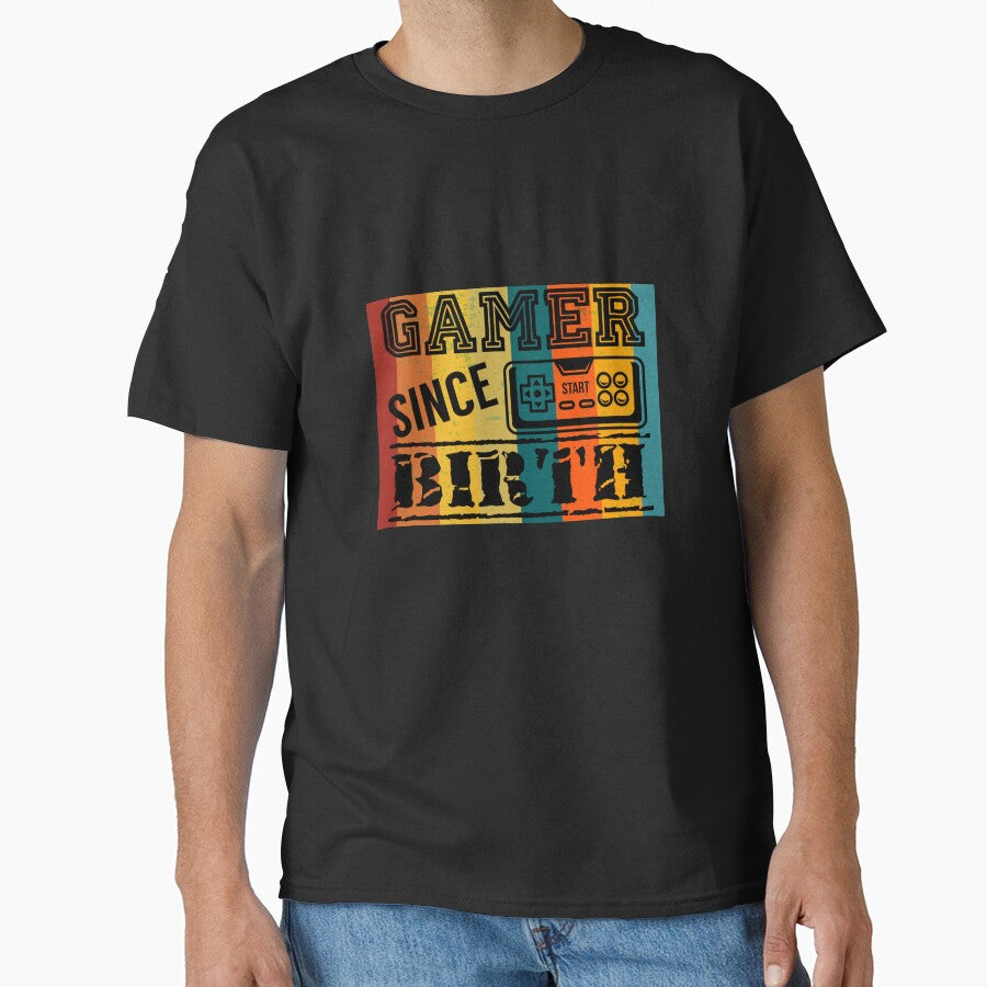 Retro Gaming Gamer Since Birth by AxzoGerman T-Shirts, Hoodie, Sweatshirt | BlankRebels.com (Image 1)