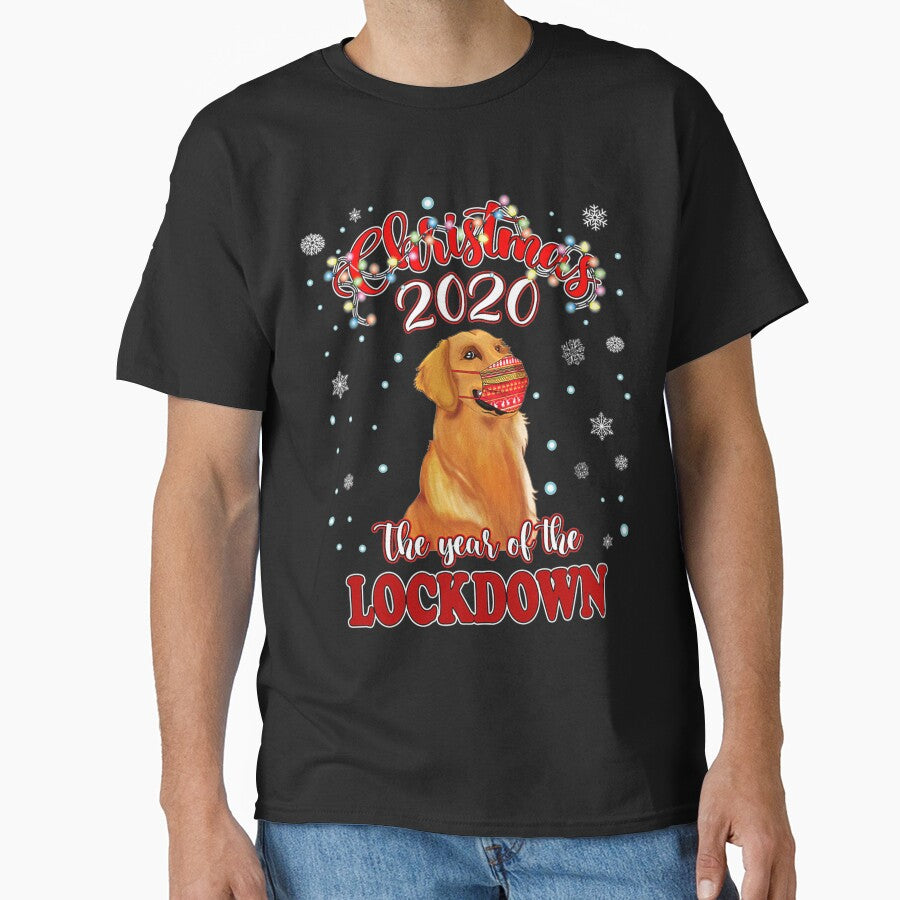 Christmas Golden Retriever Shirt Quarantine by NiceStore095