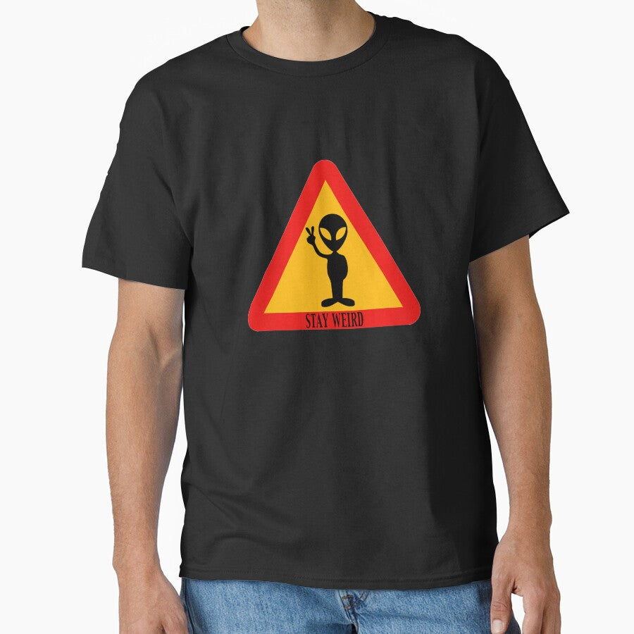 Funny Alien Gift Stay Weird by drwigglebutts T-Shirts, Hoodie, Sweatshirt | BlankRebels.com (Image 1)