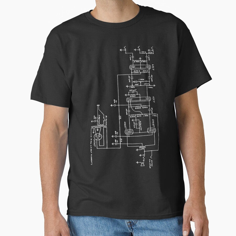 Guitar Amp Schematic by ce54r T-Shirts, Hoodie, Sweatshirt | BlankRebels.com (Image 1)