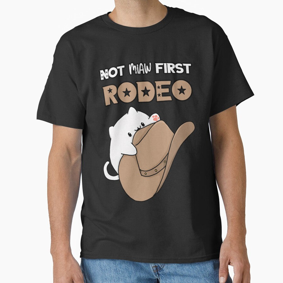 I Love Cat and Cowboy Hat - Cute - Funny - Not my first rodeo by Annisa Yuwanda T-Shirts, Hoodie, Sweatshirt (Image 1)