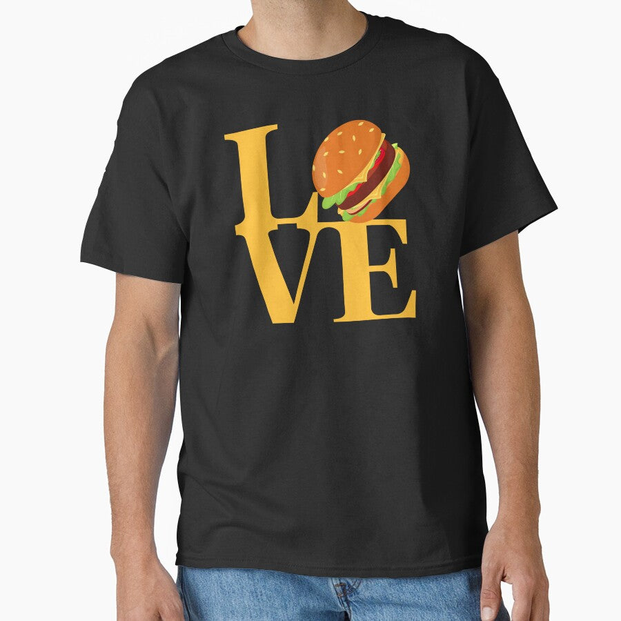Love Burger Cheeseburger Bun Lover - Philadelphia Pop Culture by el-em-cee T-Shirts, Hoodie, Sweatshirt (Image 1)